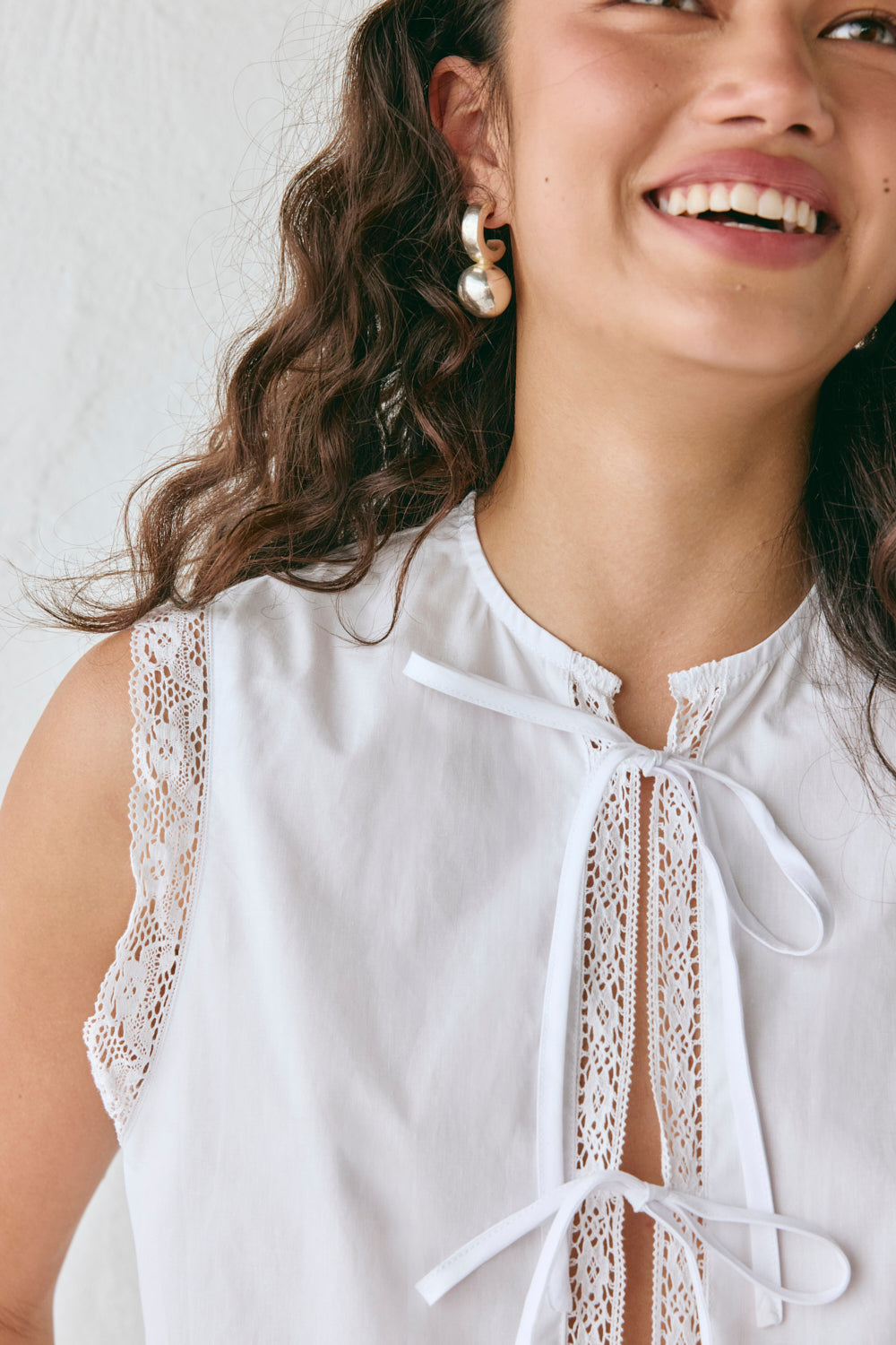 Amber Smock Top White