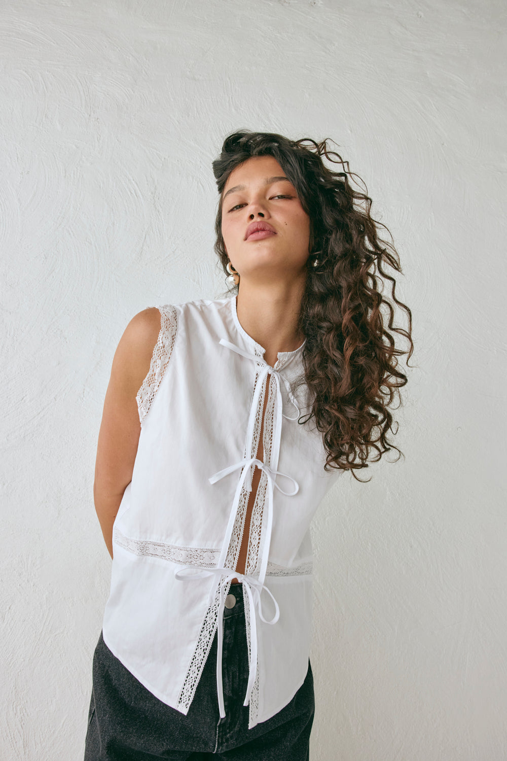 Amber Smock Top White