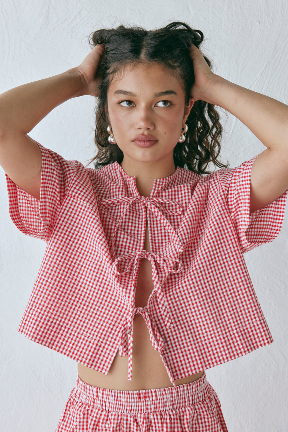 Portia Smock Top Red