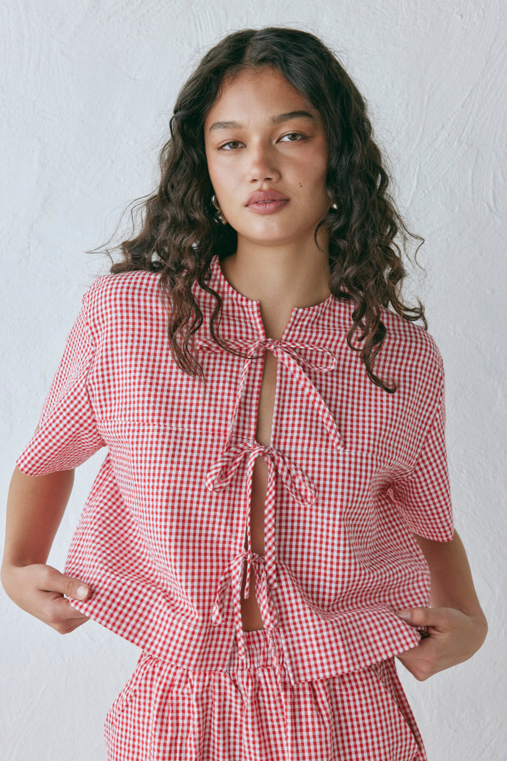 Portia Smock Top Red