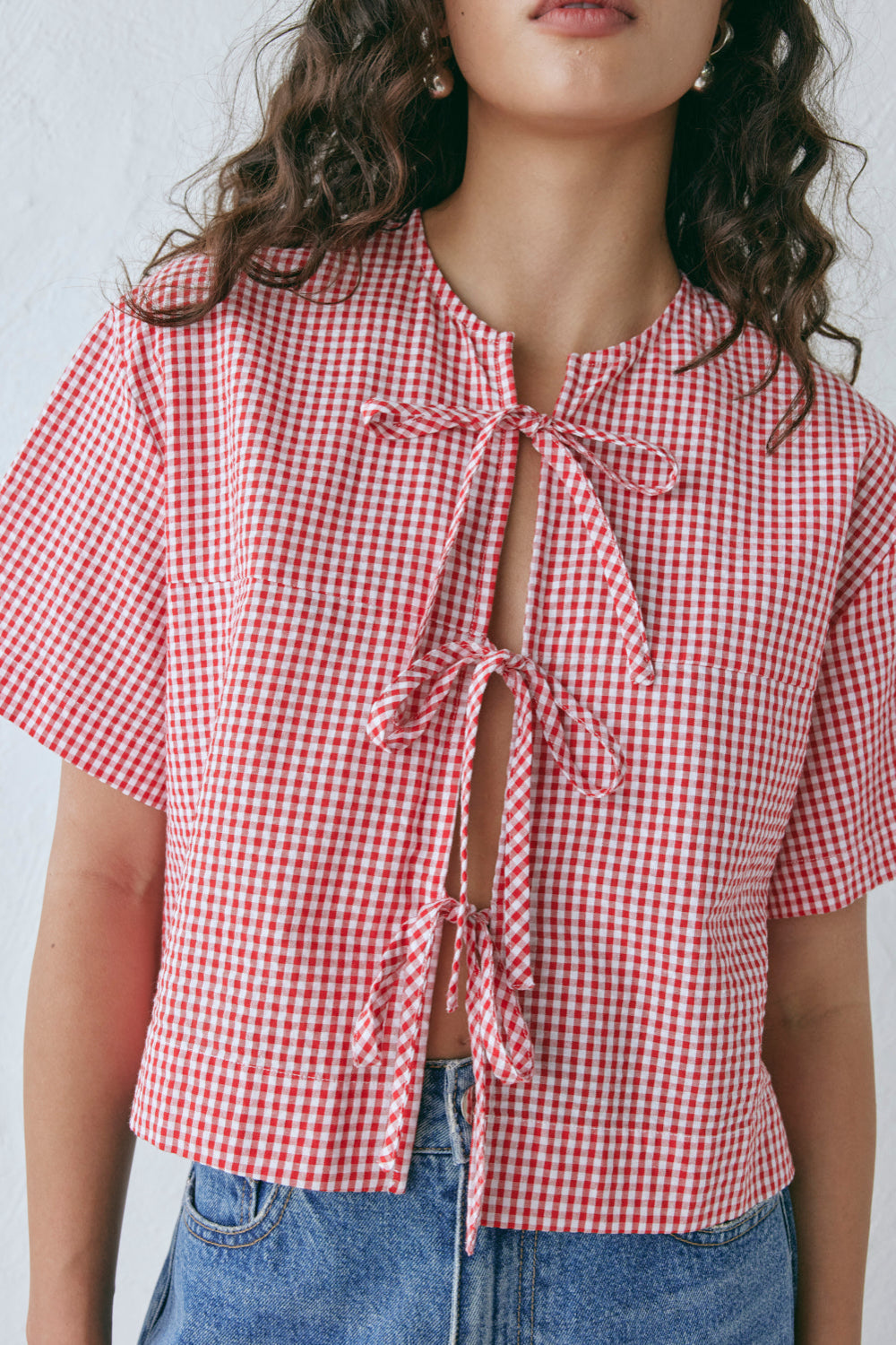 Portia Smock Top Red
