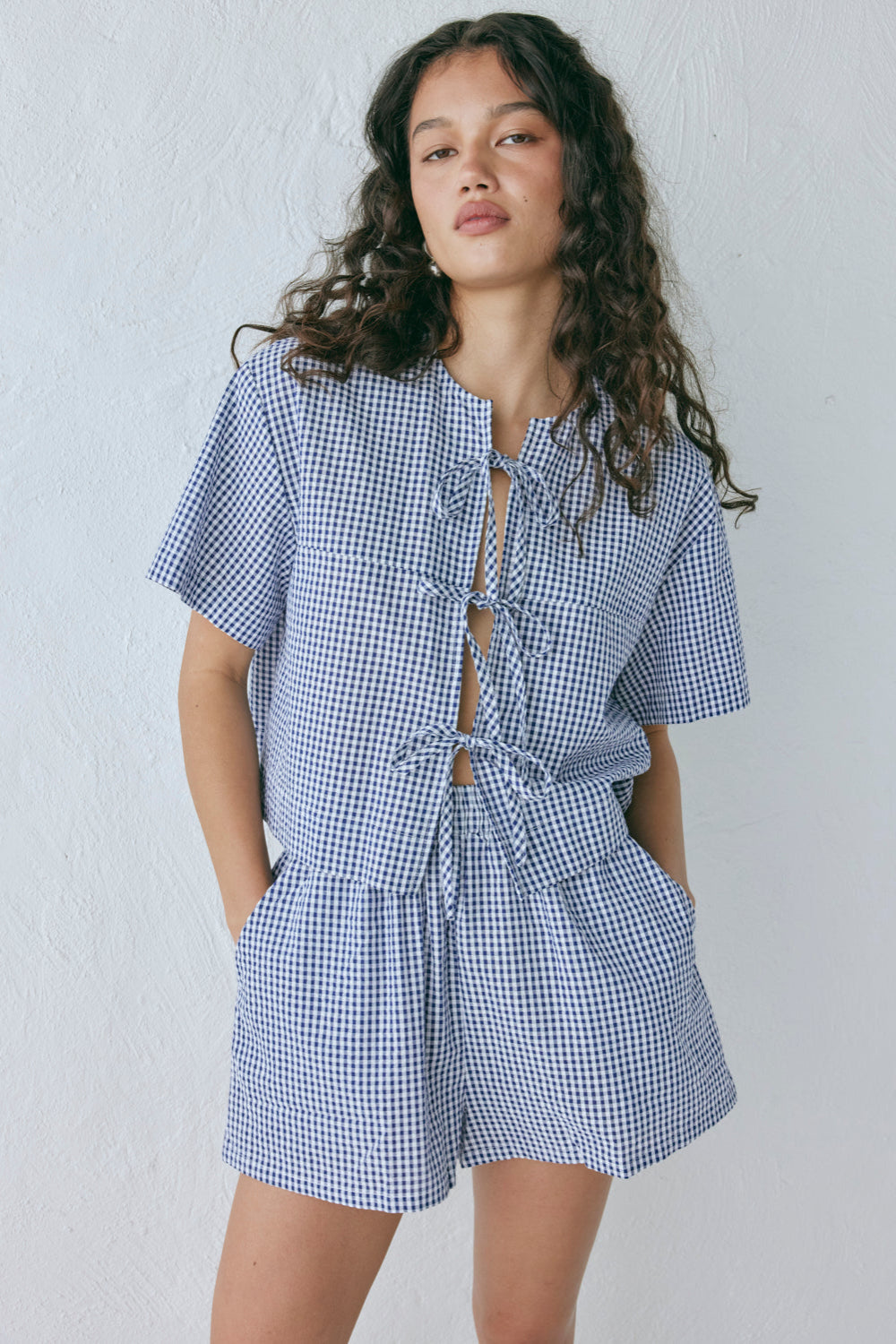 Portia Smock Top Navy