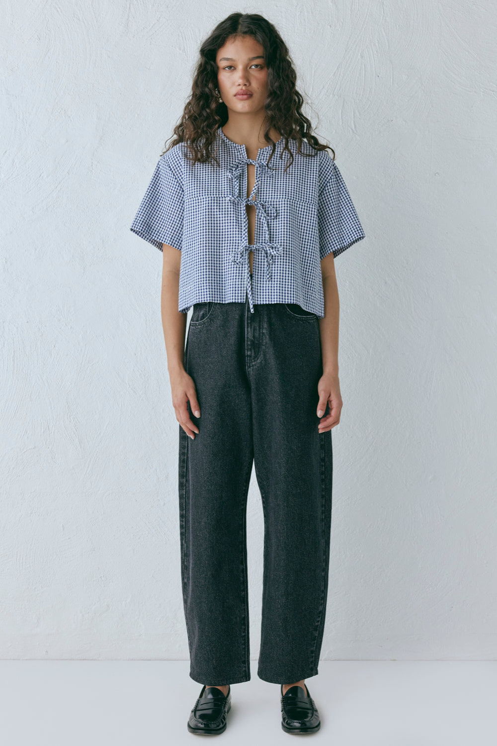 Portia Smock Top Navy