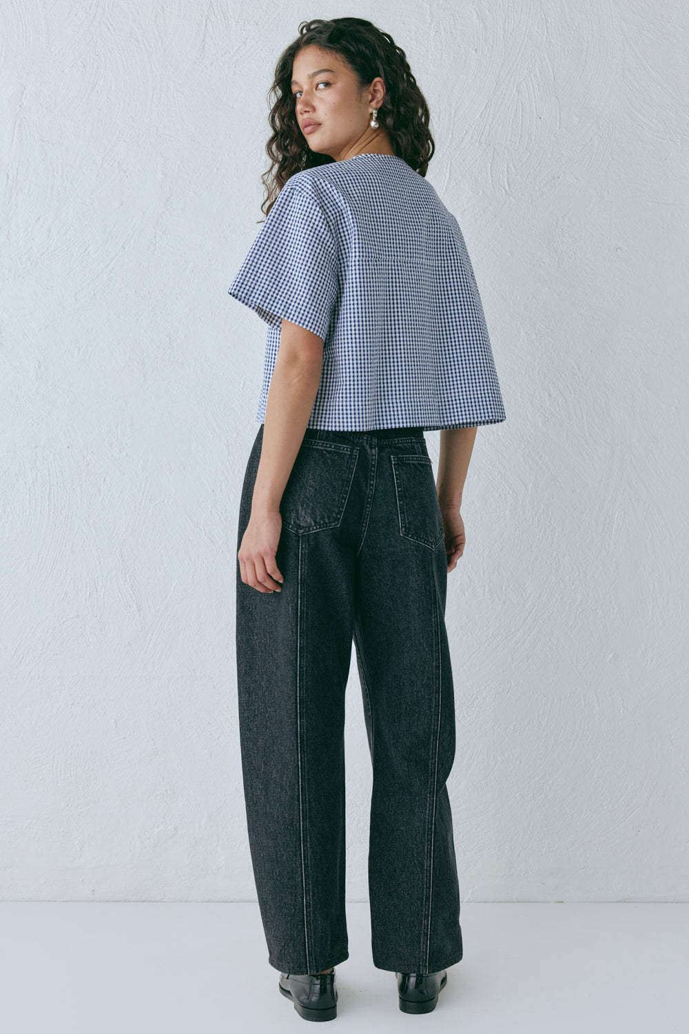 Portia Smock Top Navy