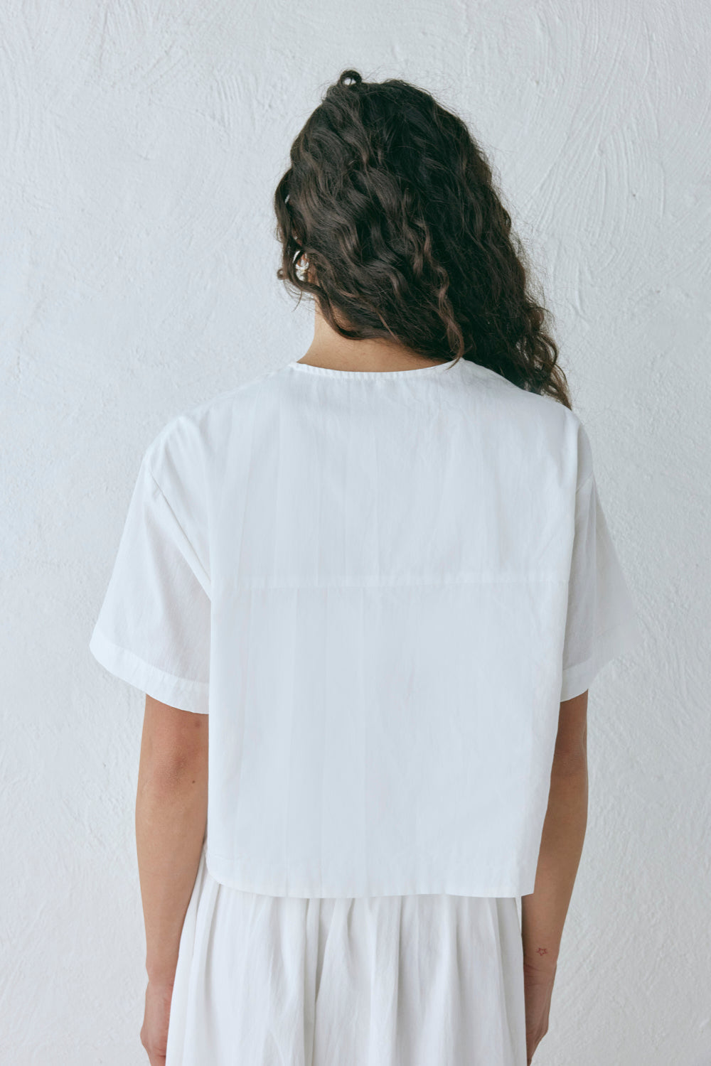 Portia Smock Top White