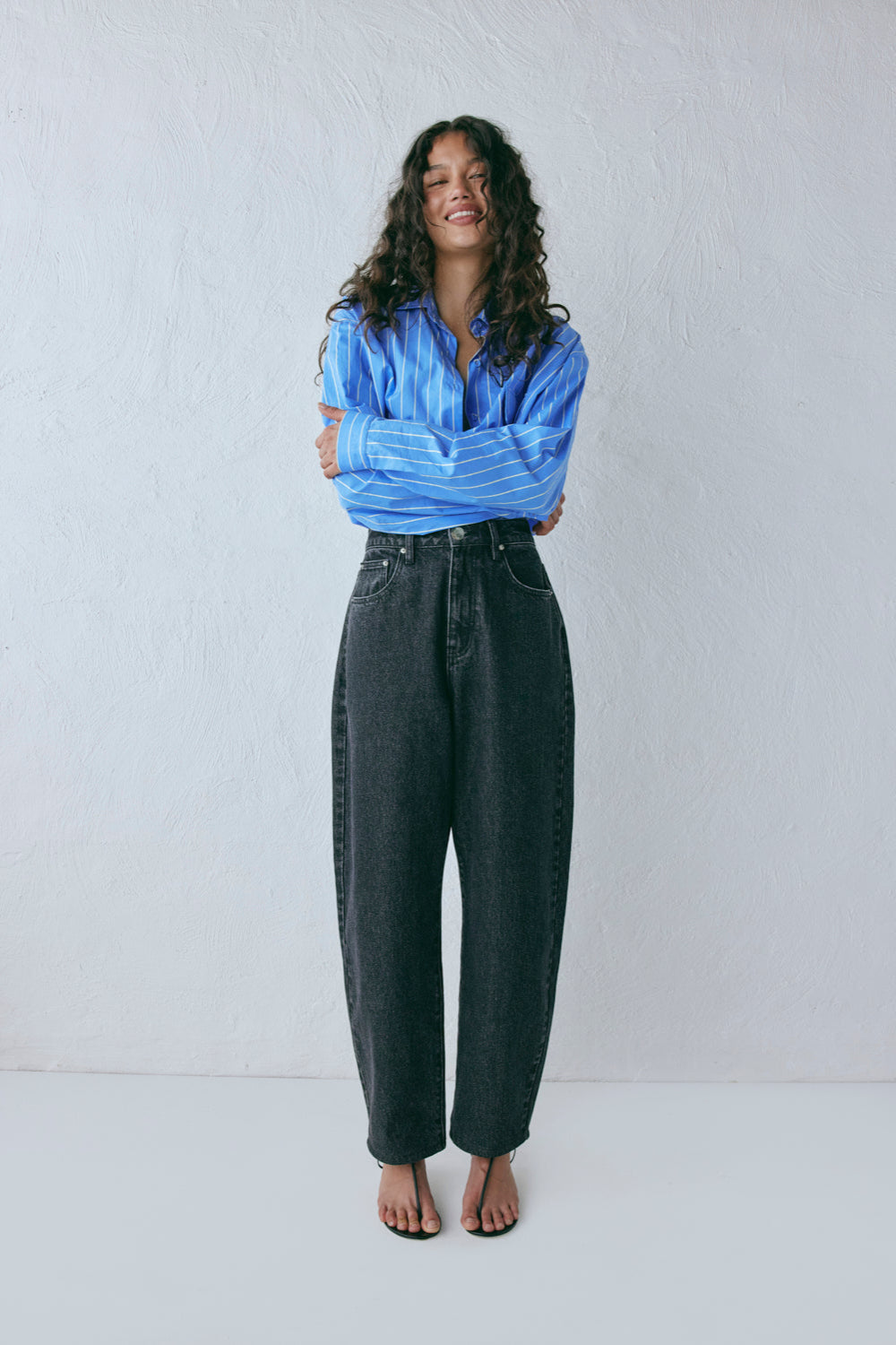 Lex Barrel Denim Jeans Washed Black