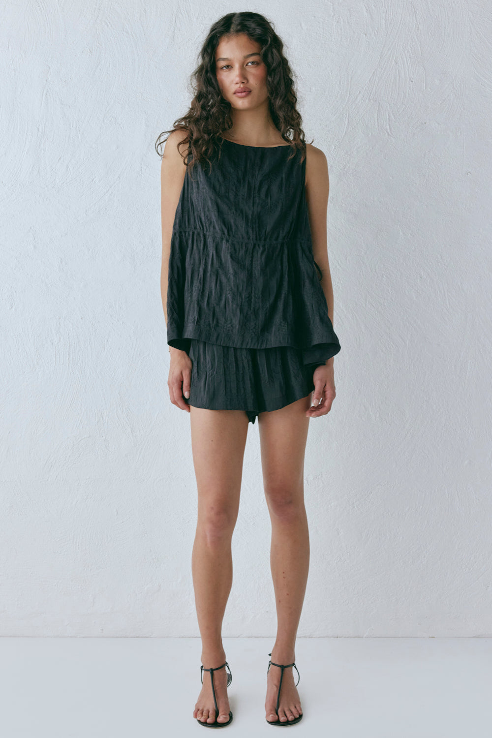 Indi Top Crinkle Black