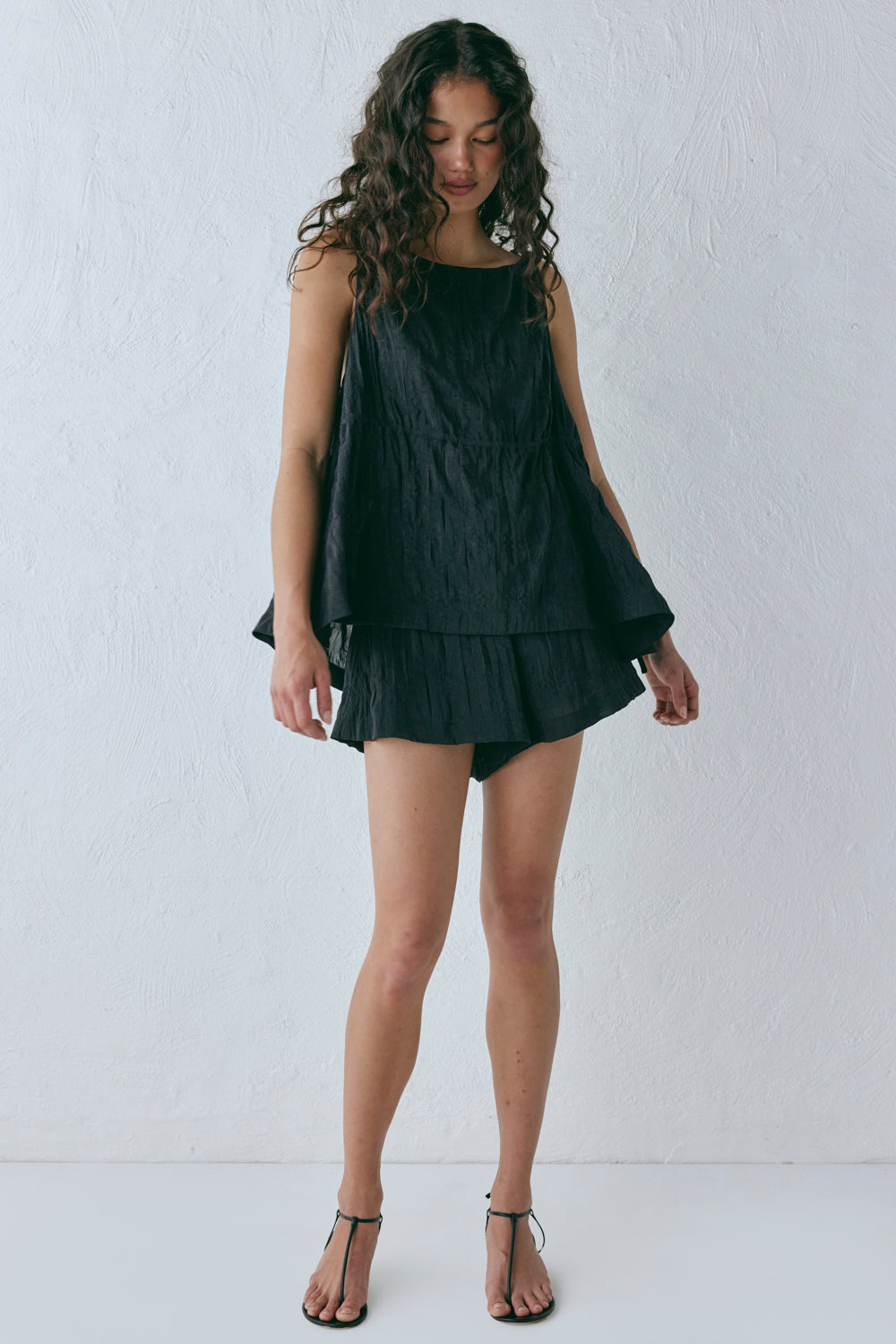 Indi Top Crinkle Black