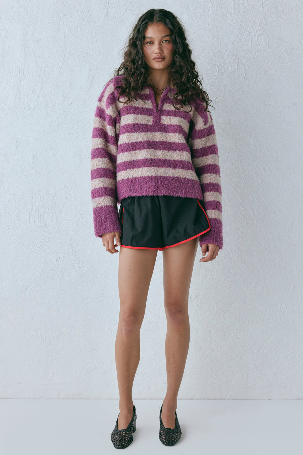 Deana Knit Jumper Purple Stripe