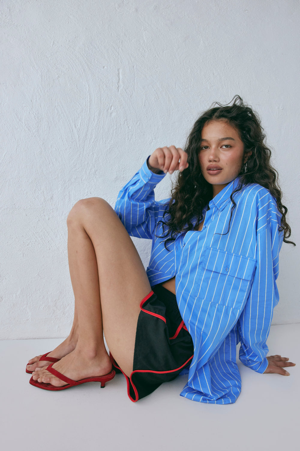 June Shirt Cornflower Stripe