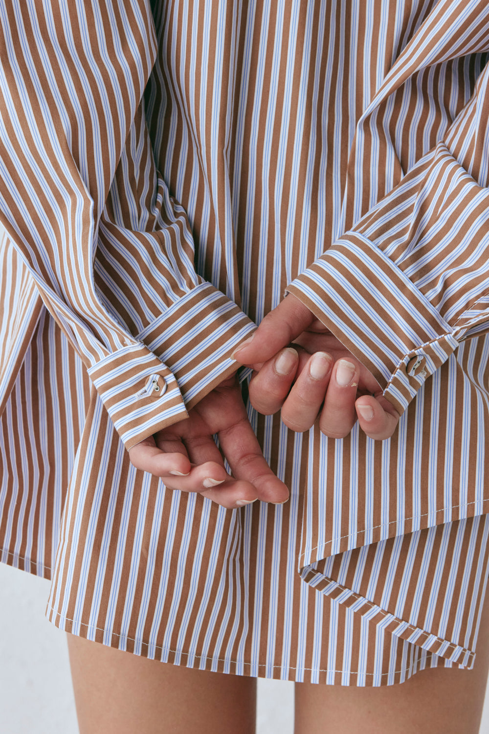 June Shirt Brown Stripe
