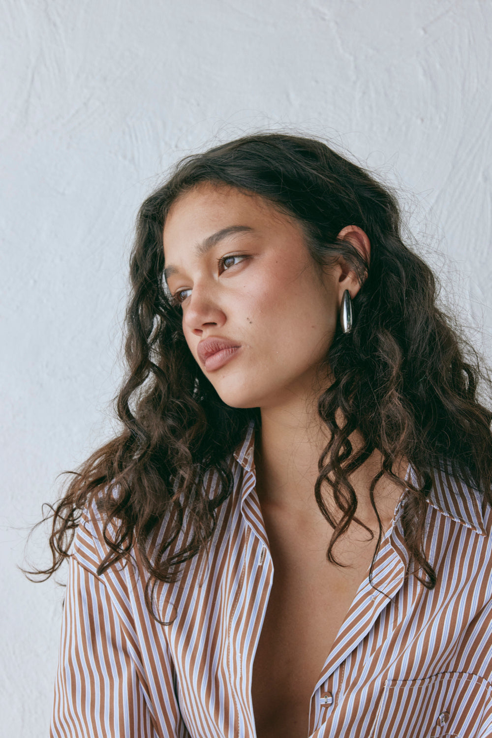 June Shirt Brown Stripe