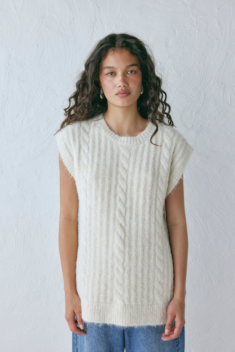 Zita Knit Vest Cream