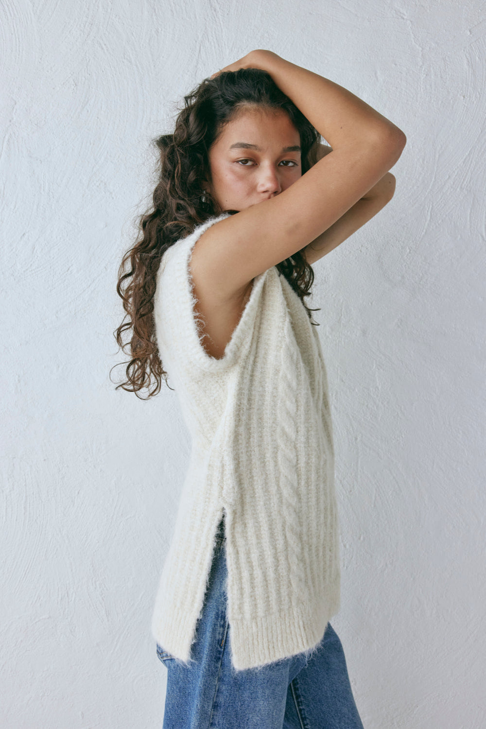 Zita Knit Vest Cream
