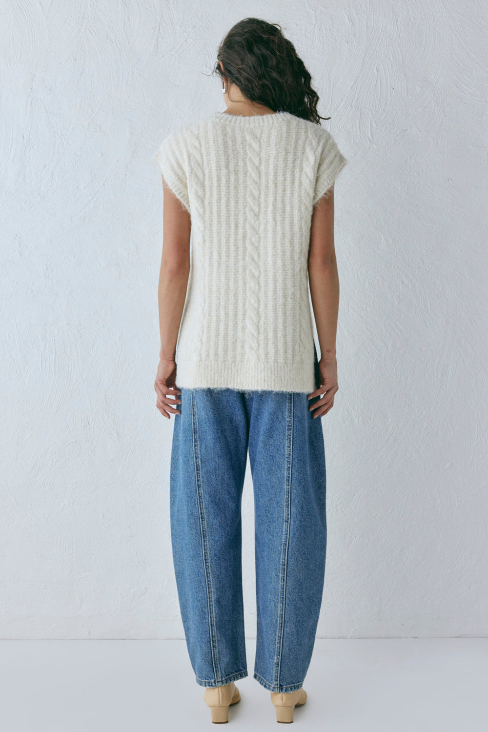 Zita Knit Vest Cream