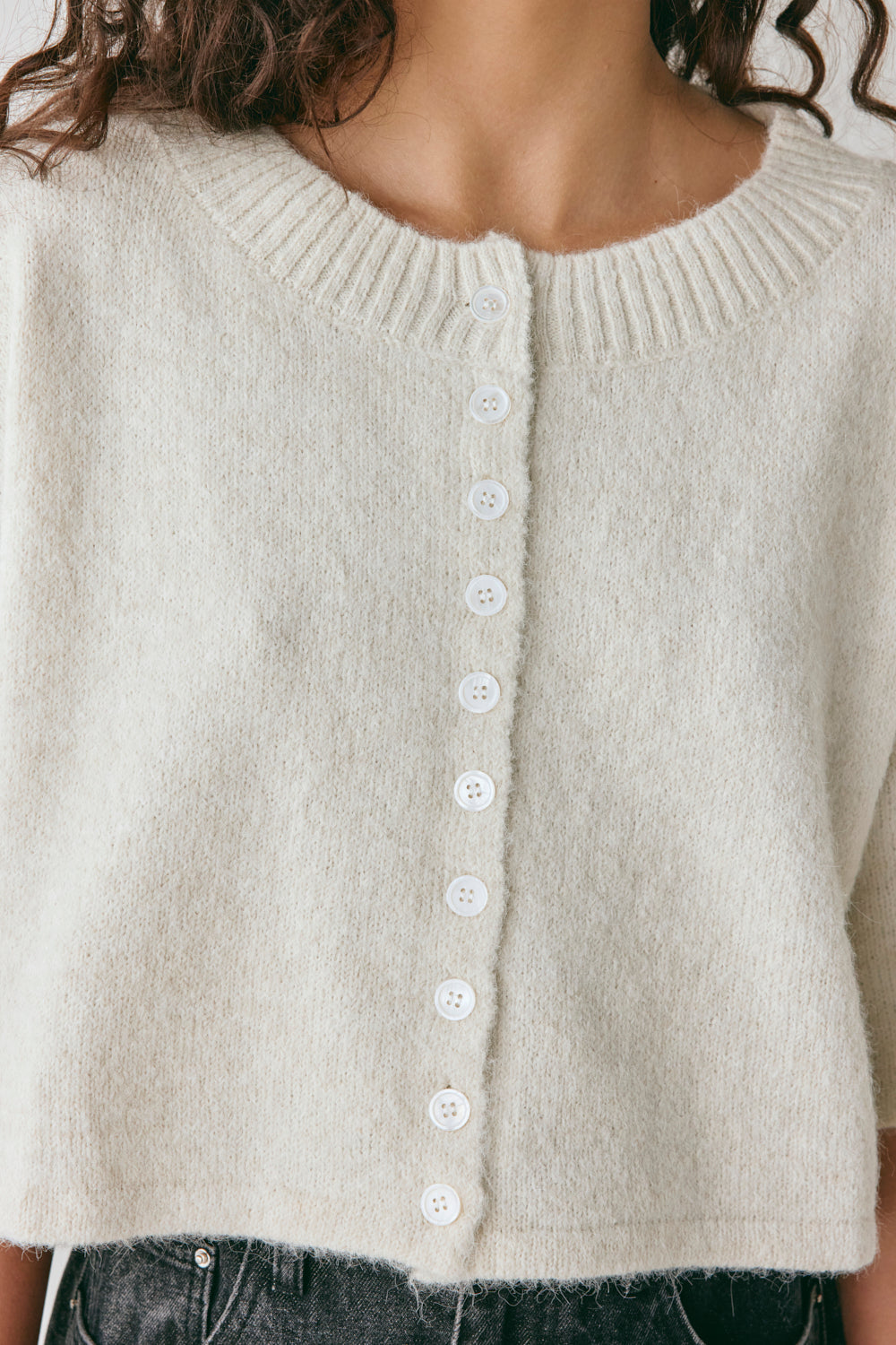 Hailey Knit Cardigan Oyster