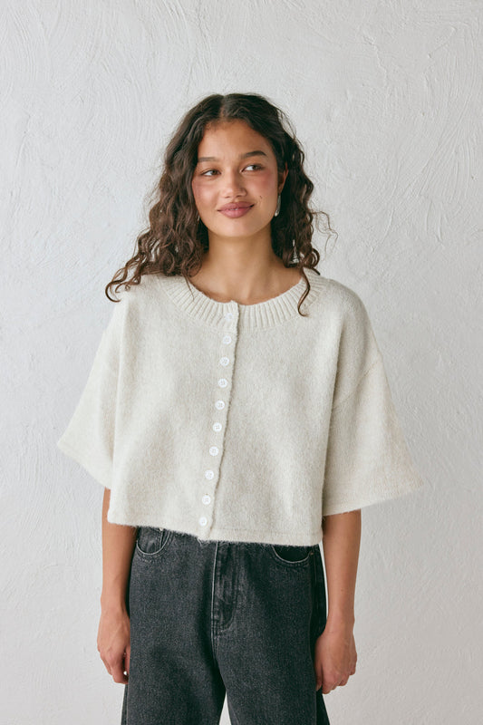 Hailey Knit Cardigan Oyster