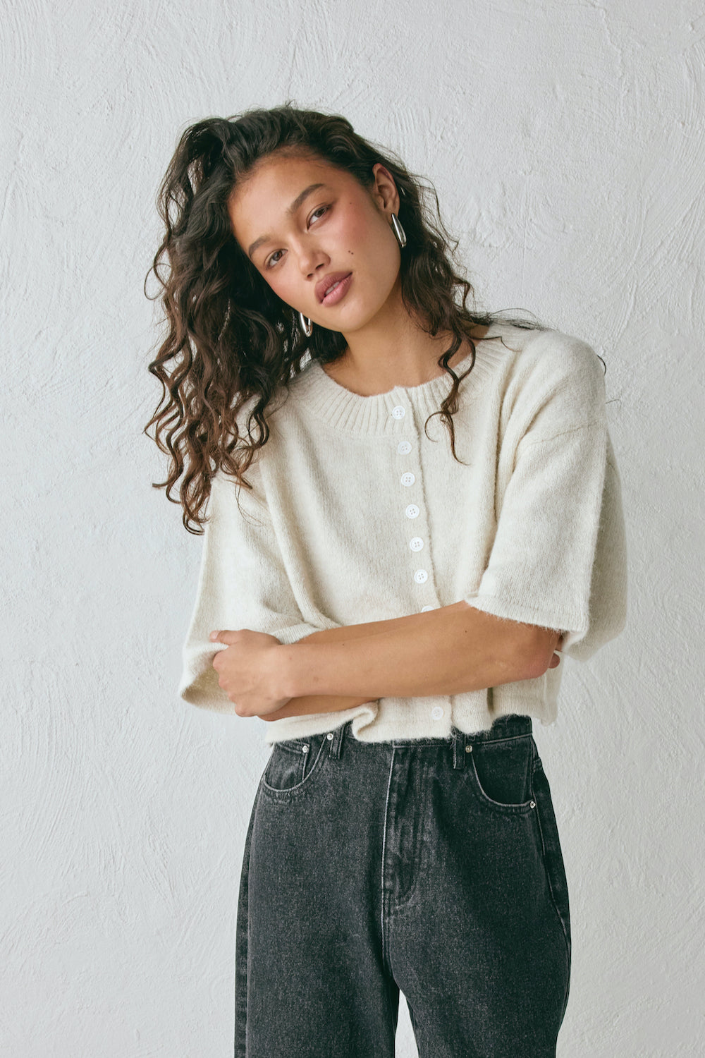 Hailey Knit Cardigan Oyster
