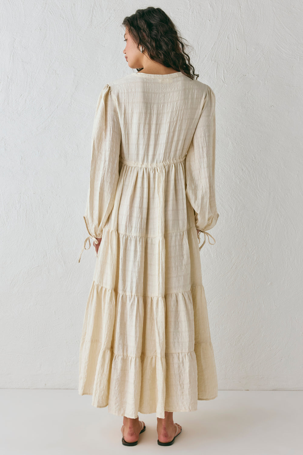 Dreaming Of Travel Midi Dress Natural