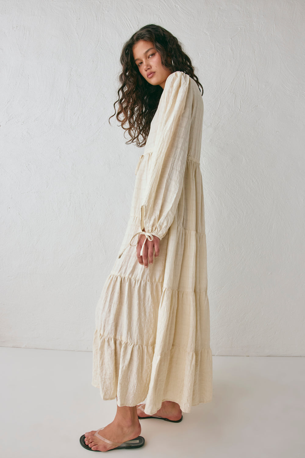Dreaming Of Travel Midi Dress Natural