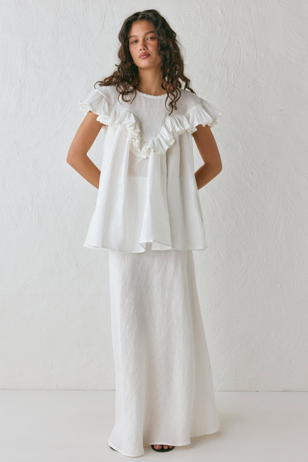 Viola Linen Tunic White