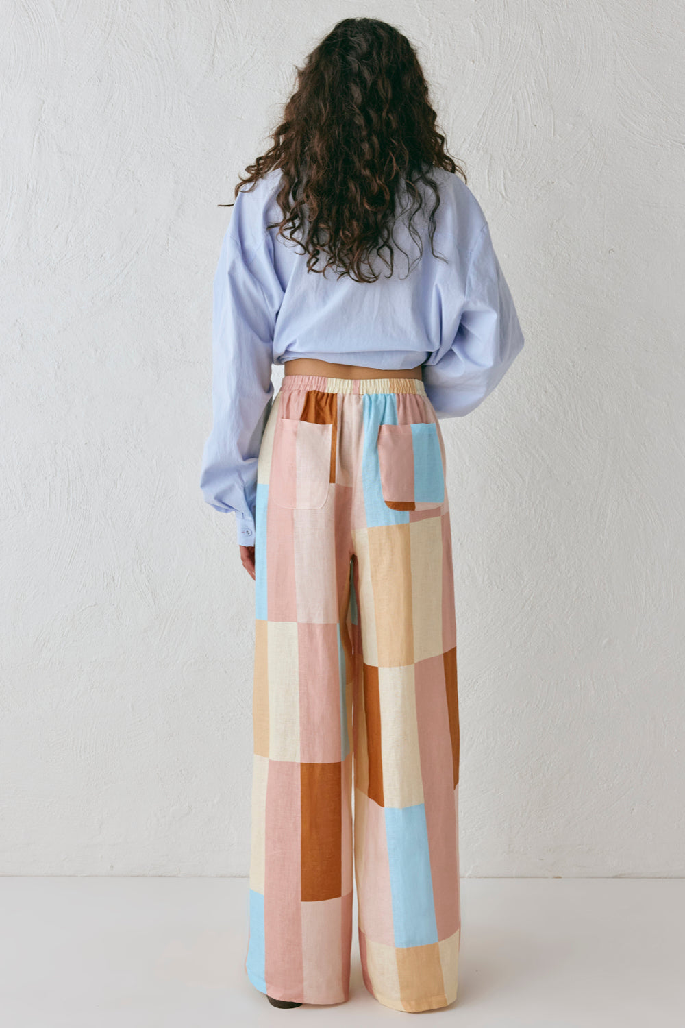 Petra Linen Pants Patchwork