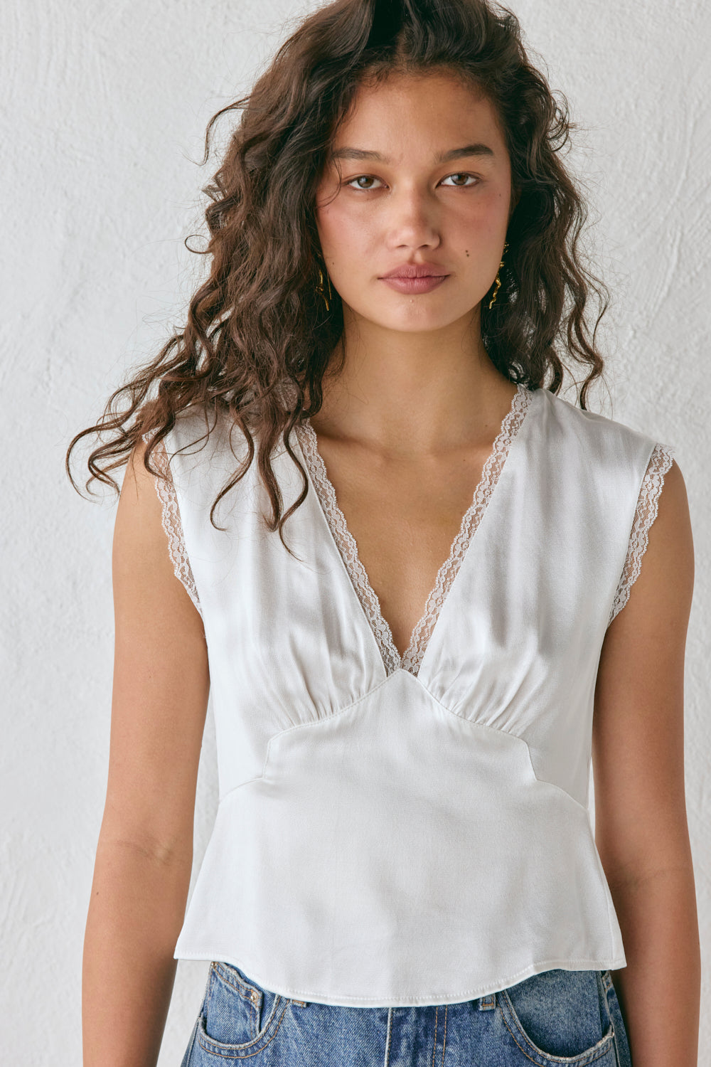 Vintage Lover Tie Back Top White