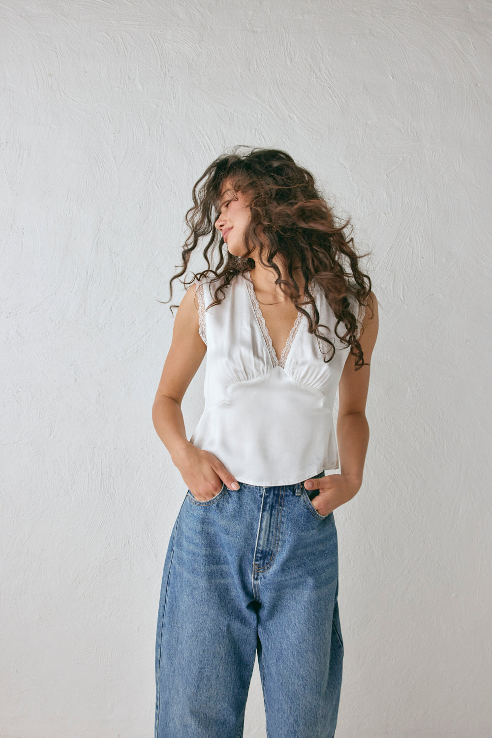 Vintage Lover Tie Back Top White