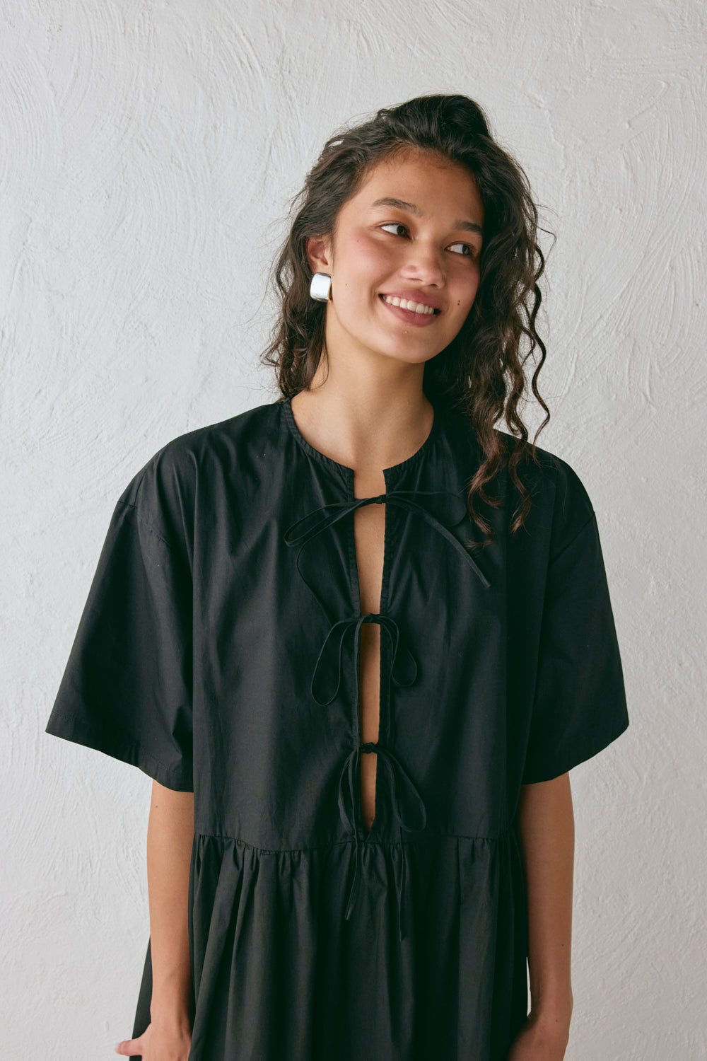 Naomi Smock Maxi Dress Black