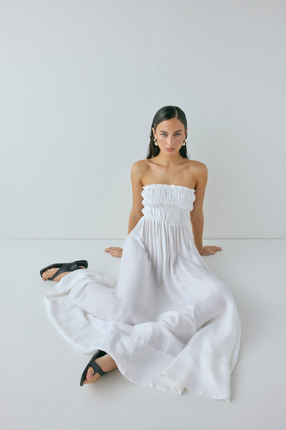 Eliana Maxi Dress White