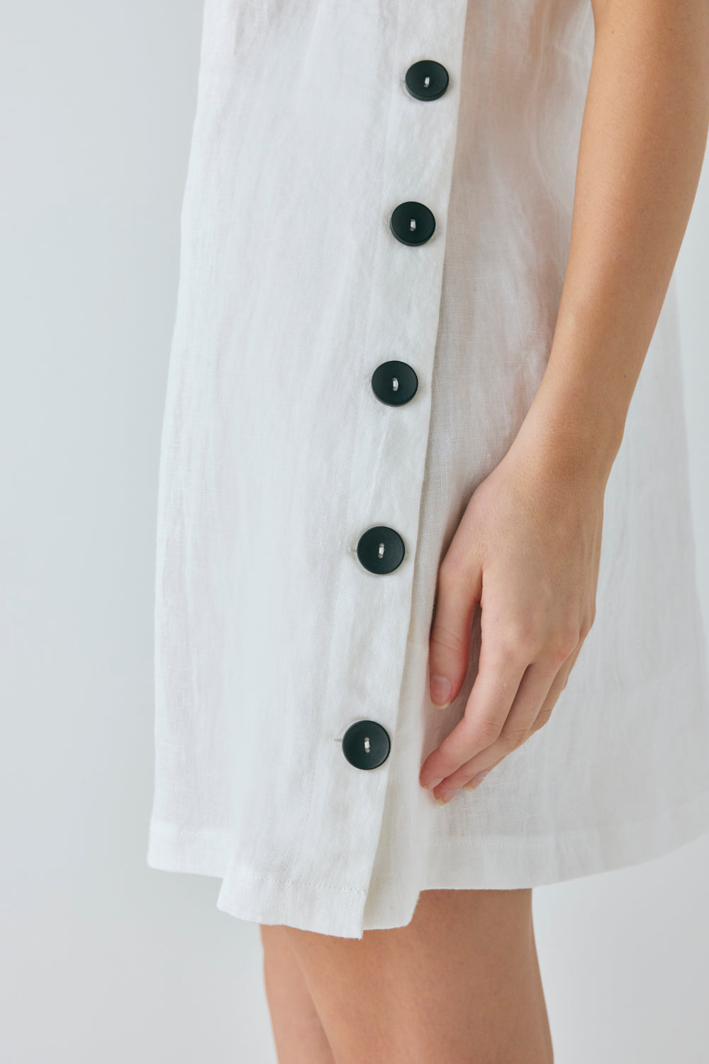 Annabelle Linen Mini Dress White