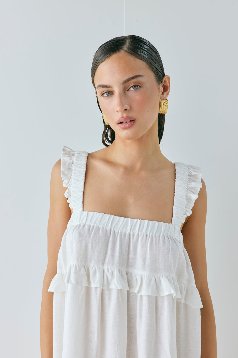 Curate & Create Smock Maxi Dress White