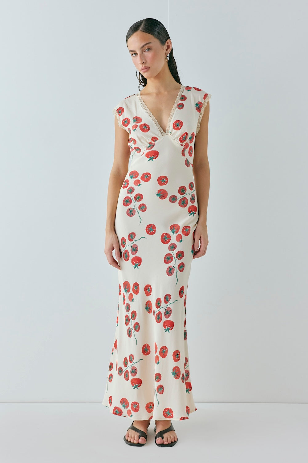 Vintage Lover Bias Cut Maxi Dress Roma