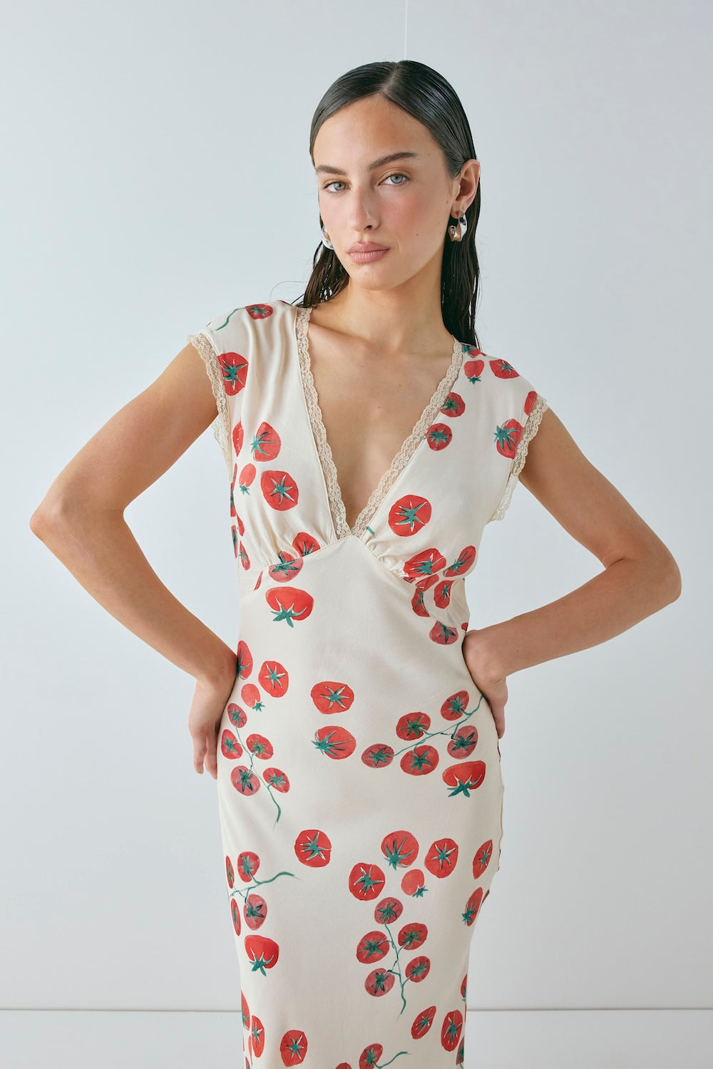 Vintage Lover Bias Cut Maxi Dress Roma