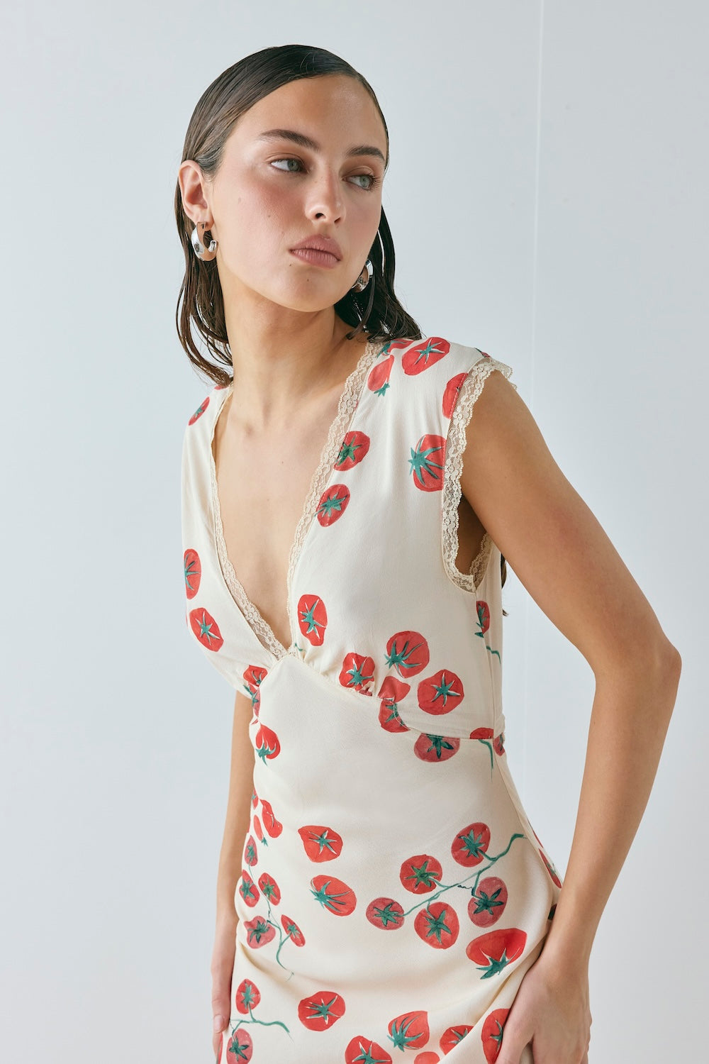 Vintage Lover Bias Cut Maxi Dress Roma