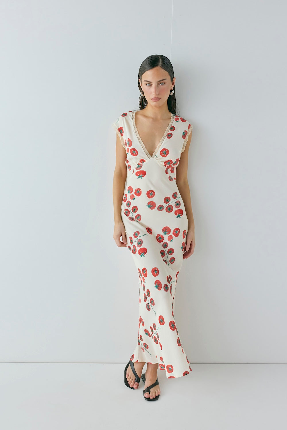 Vintage Lover Bias Cut Maxi Dress Roma