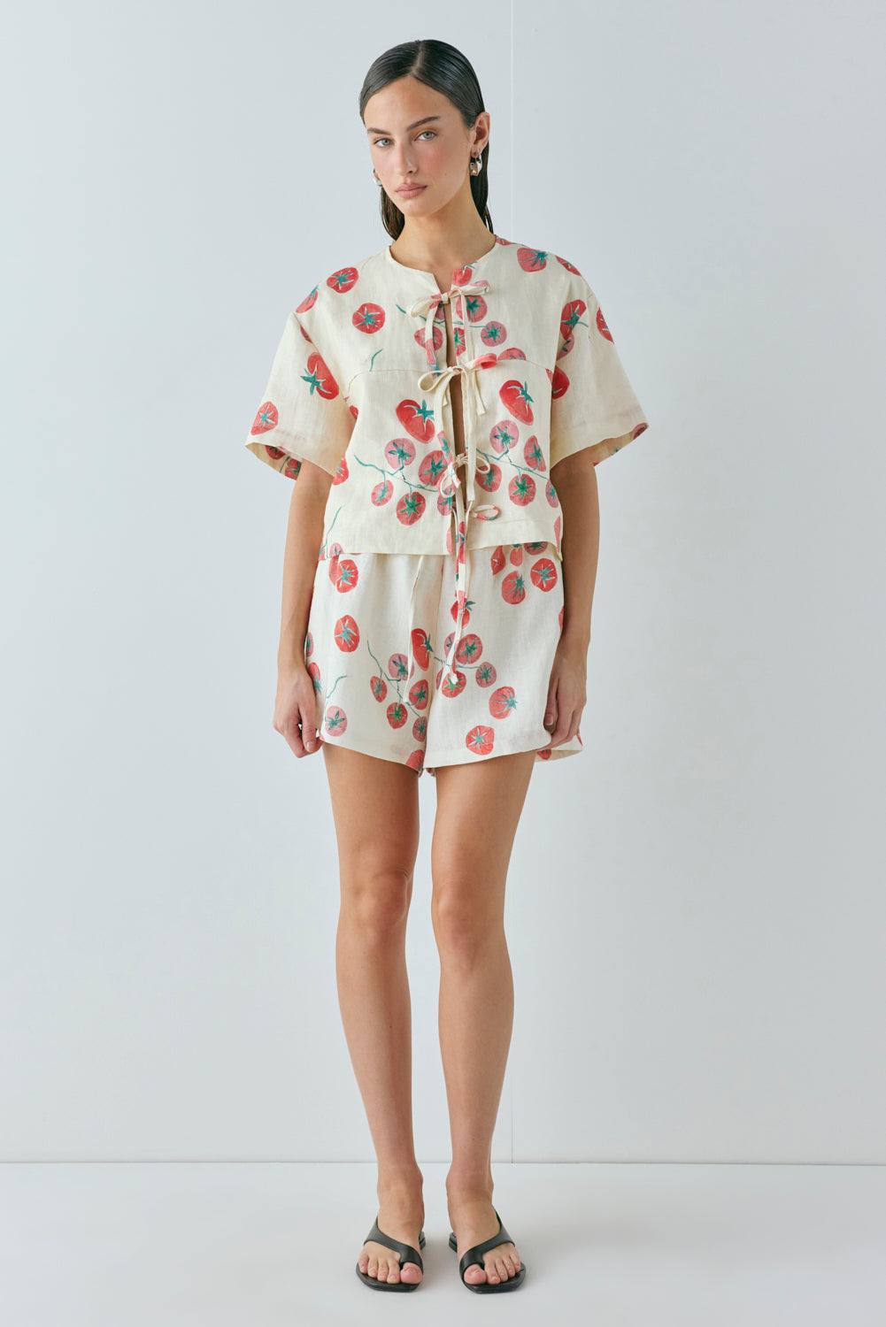 Annika Linen Shorts Roma
