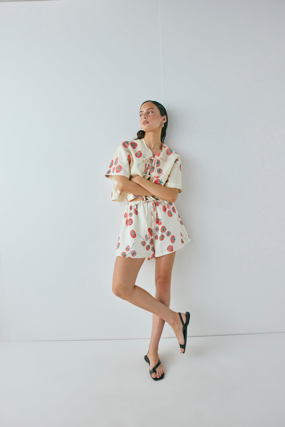 Annika Linen Shorts Roma