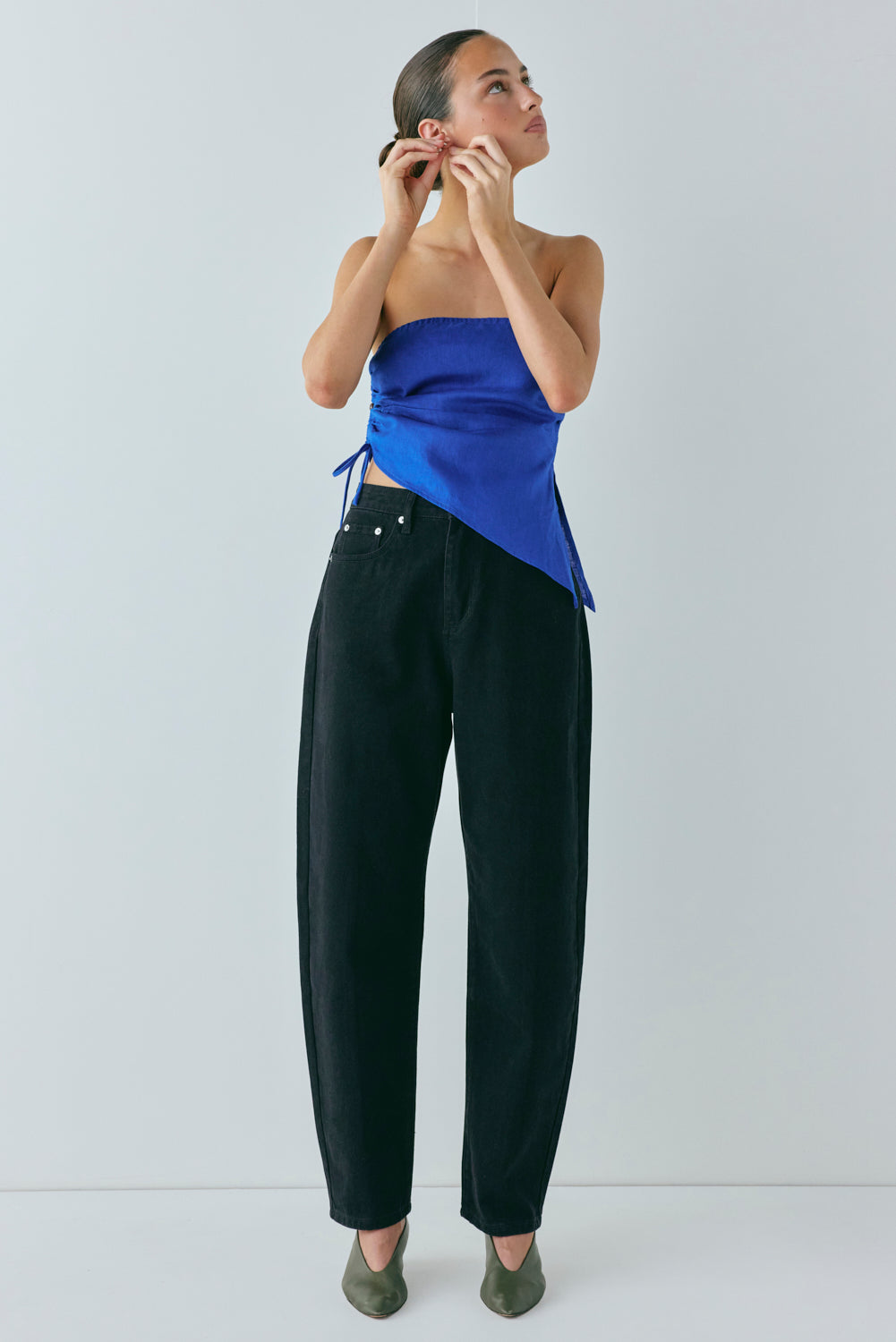 Lex Barrel Denim Jeans Black