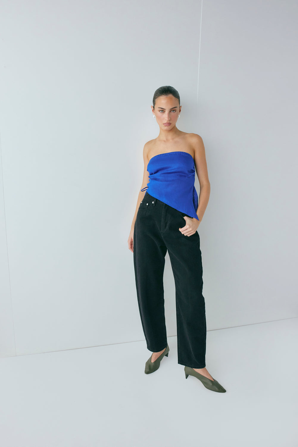 Sunrays Linen Top Royal Blue