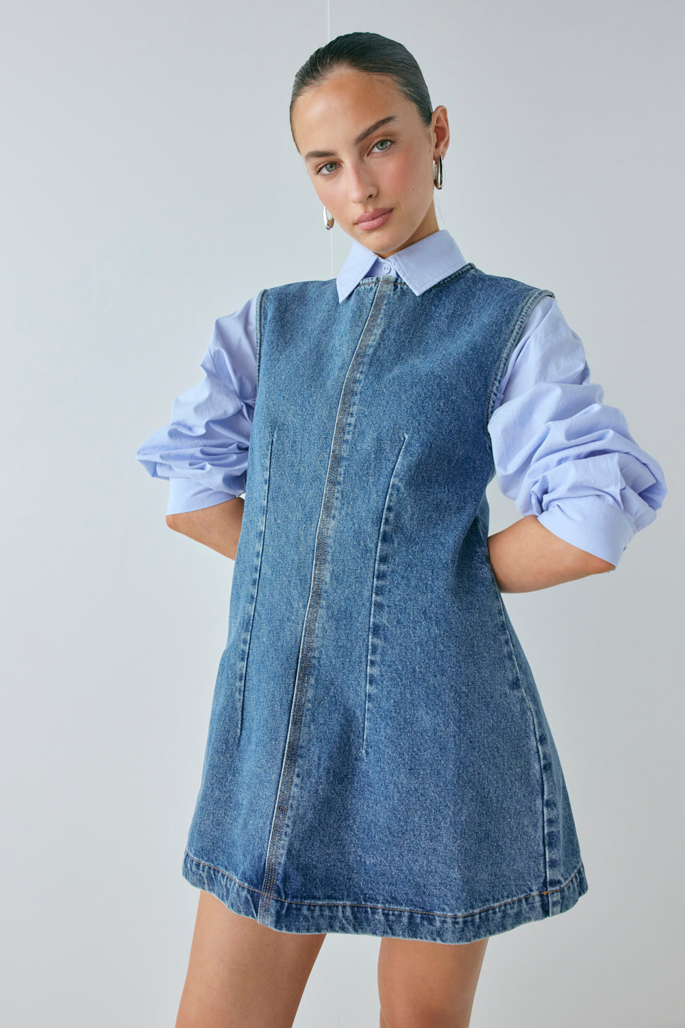 Lolita Denim Mini Dress Blue