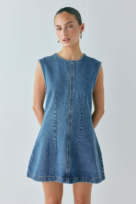 Lolita Denim Mini Dress Blue