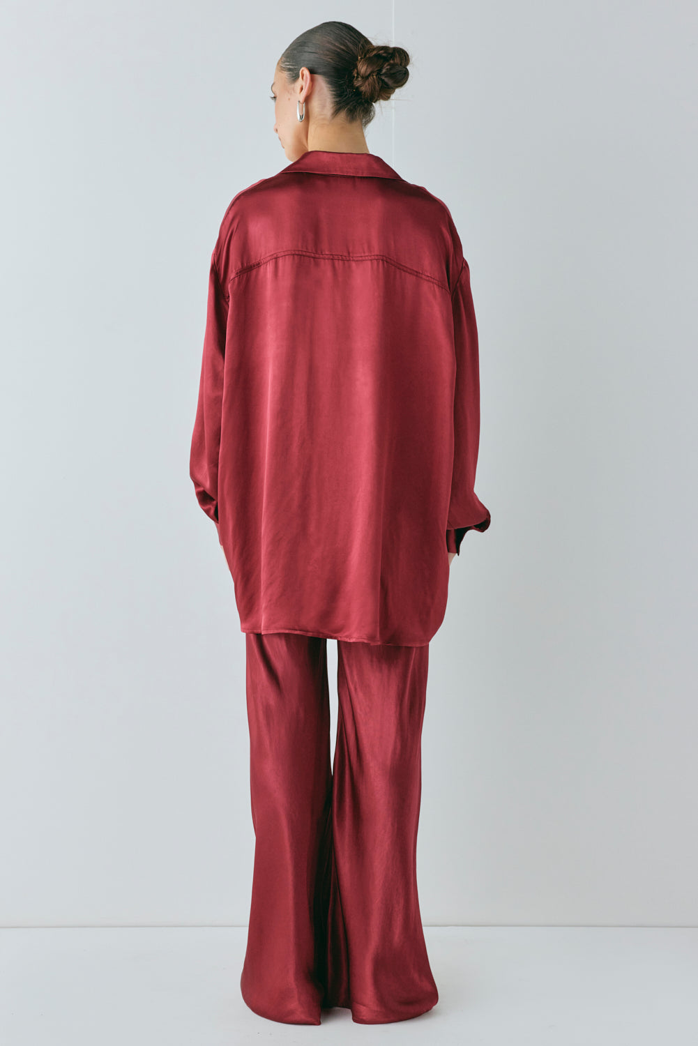 Rae Satin Top Wine