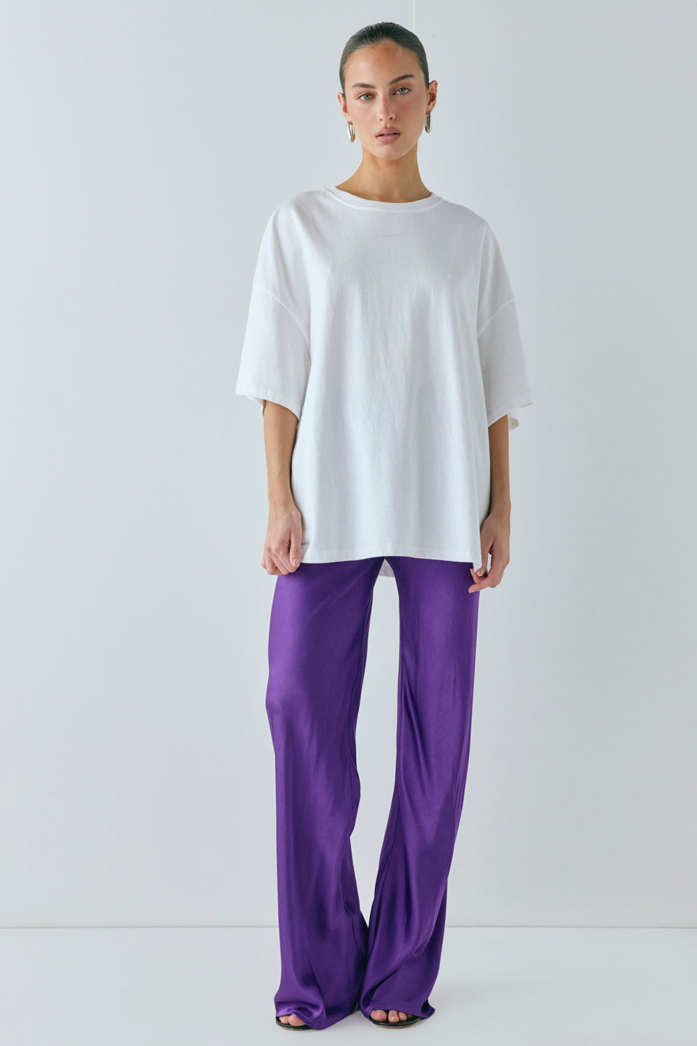 Rae Satin Pants Violet