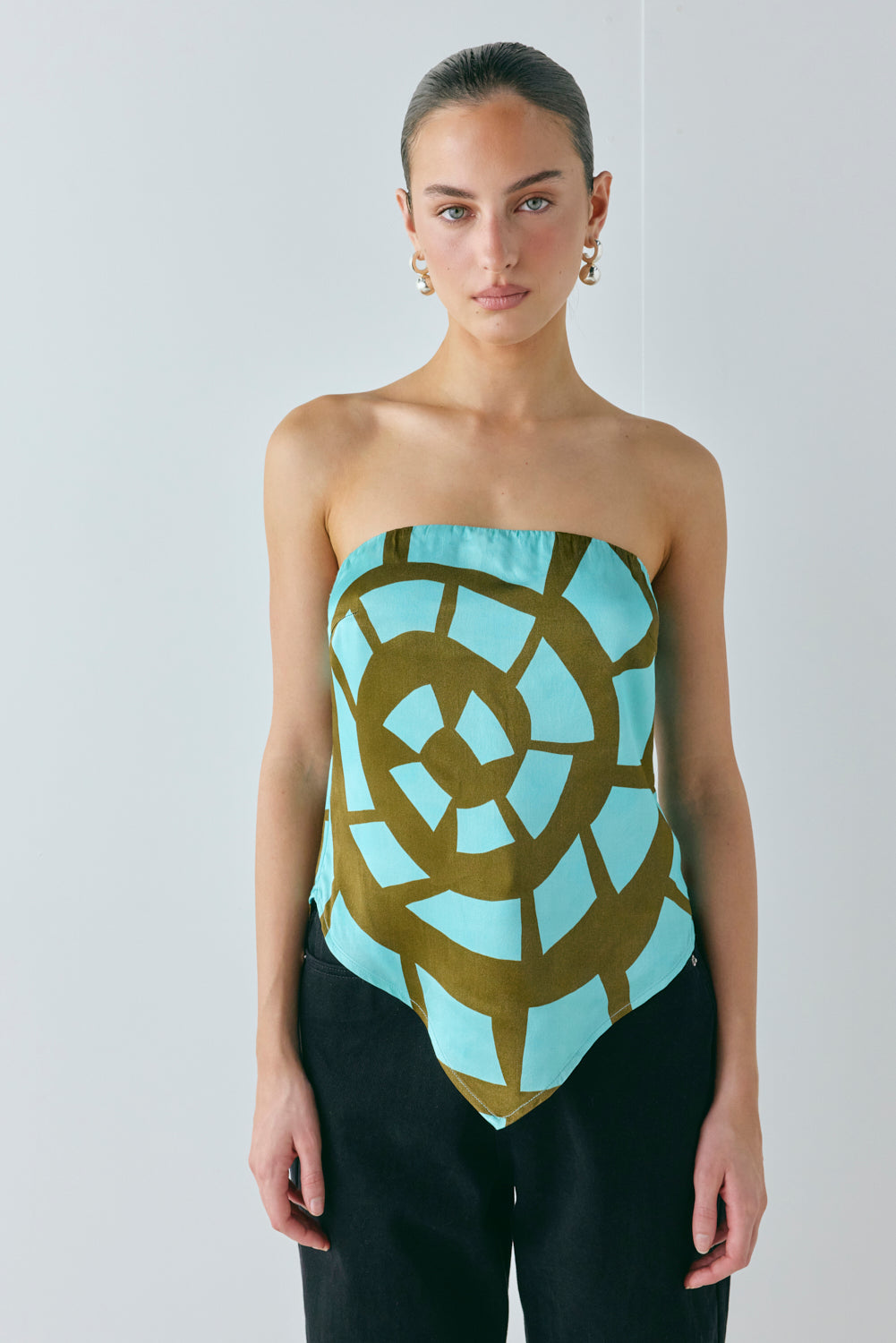 Kiana Strapless Scarf Top Avi