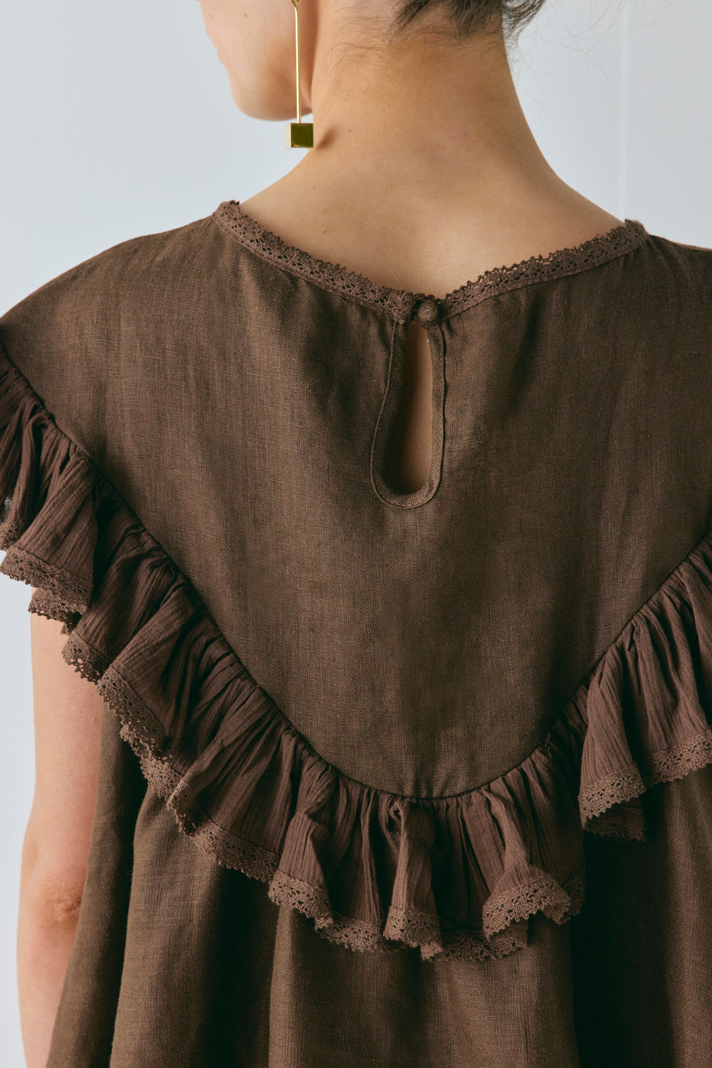 Viola Linen Tunic Chocolate