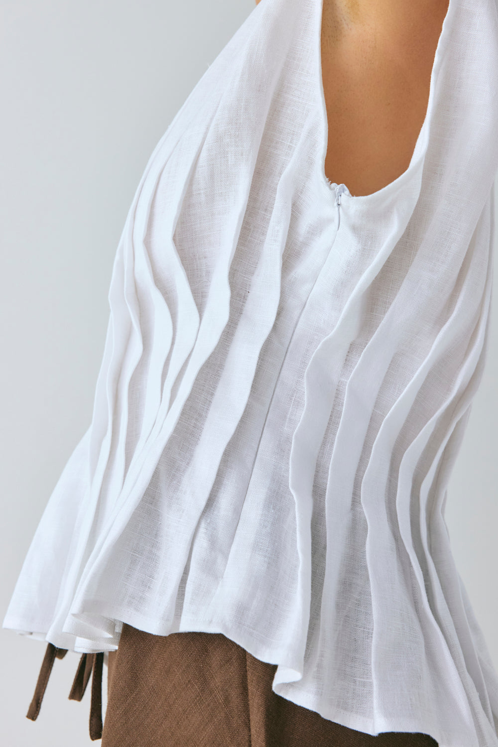 Blanca Linen Top White