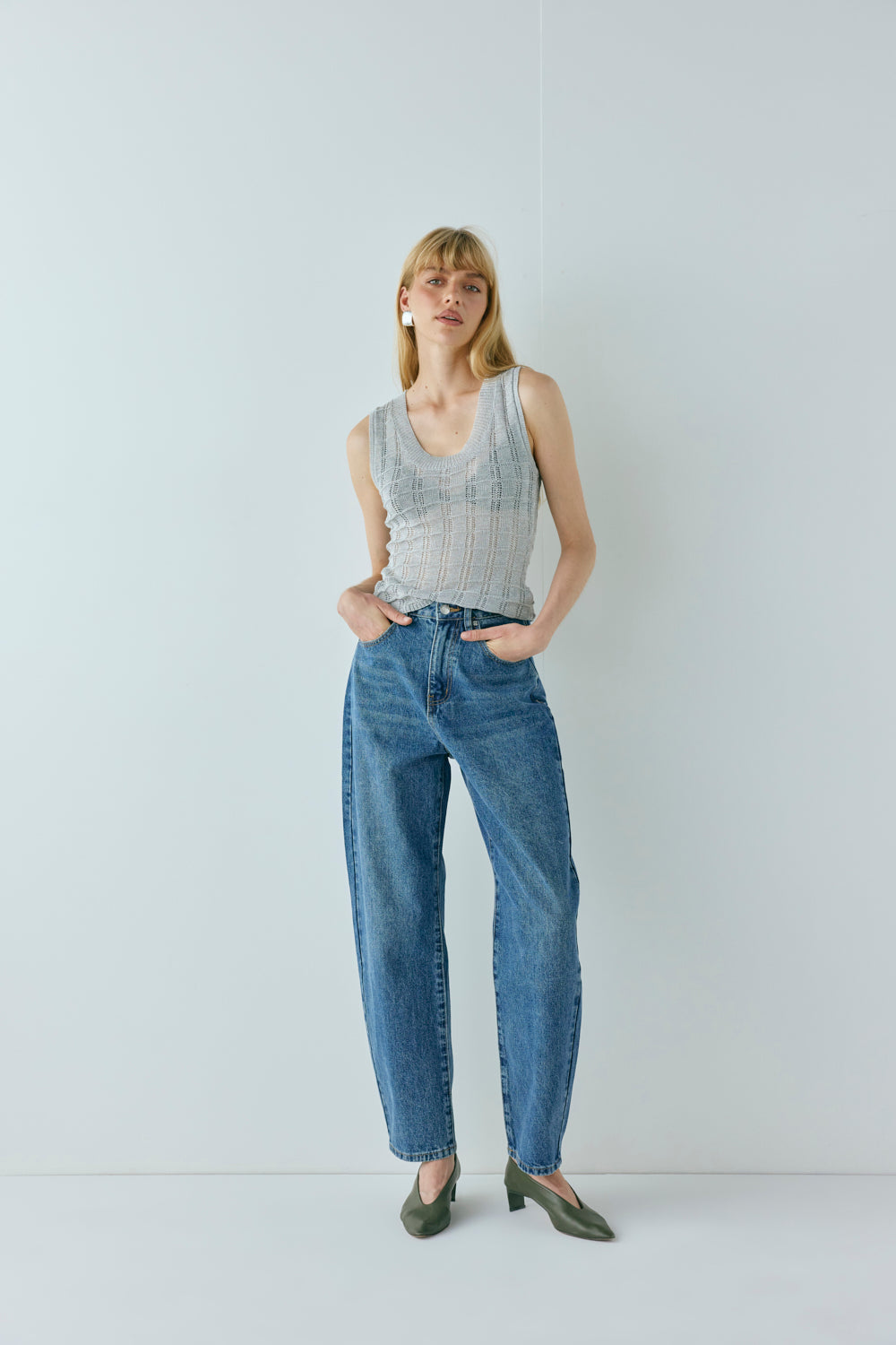 Mika Knit Top Silver