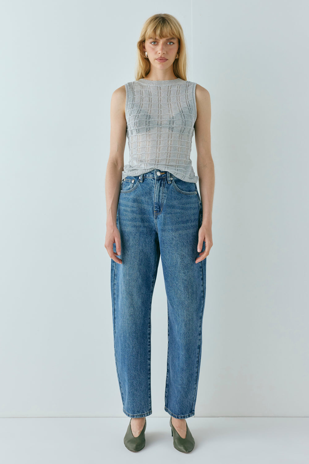 Mika Knit Top Silver