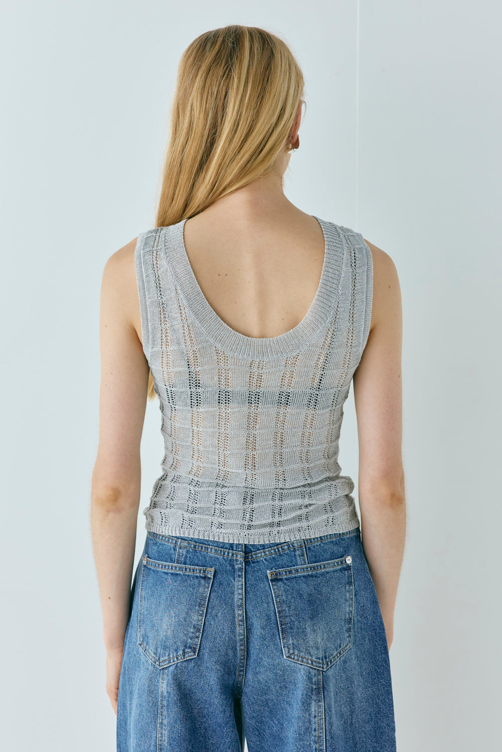 Mika Knit Top Silver